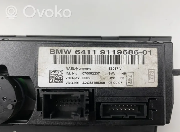 BMW 3 E90 E91 Panel klimatyzacji 6411911968601