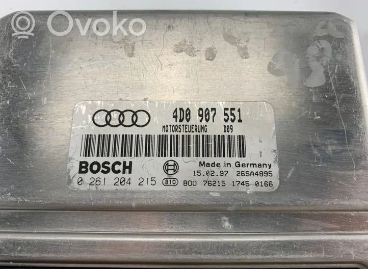 Audi A8 S8 D2 4D Centralina/modulo del motore 4D0907551