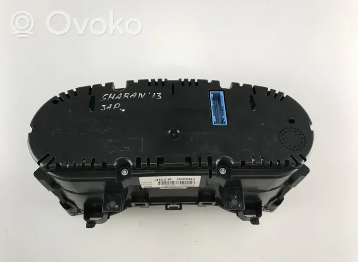 Volkswagen Sharan Speedometer (instrument cluster) 7N0920870F