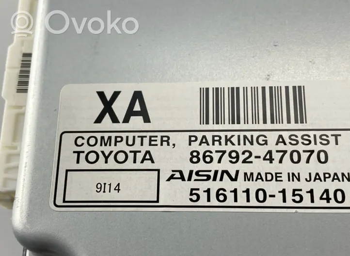 Toyota Prius (XW30) Sterownik / Moduł parkowania PDC 86792-47070