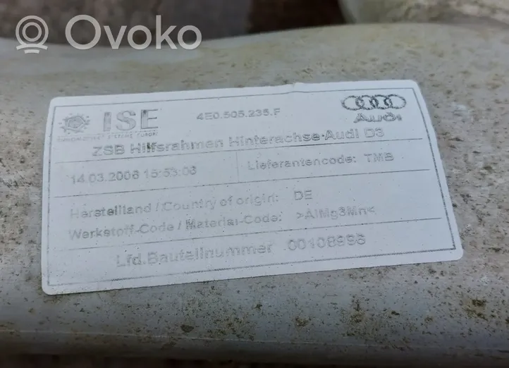 Audi A8 S8 D3 4E Taka-akselin palkki 4E0505235F