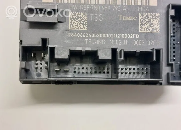 Volkswagen Sharan Oven ohjainlaite/moduuli 7N0959792E