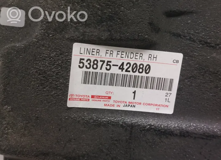 Toyota RAV 4 (XA40) Pare-boue passage de roue avant 53875-42080