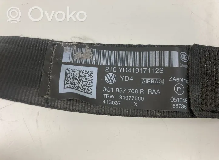 Volkswagen PASSAT B7 Pas bezpieczeństwa fotela przedniego 34032207B