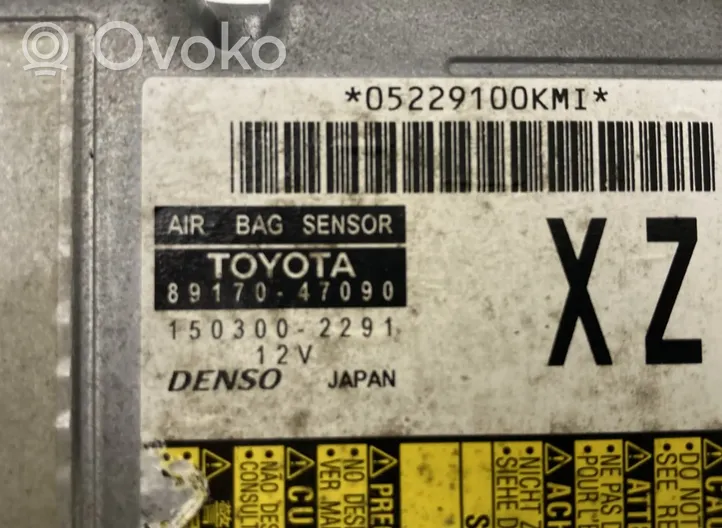 Toyota Prius (XW30) Turvatyynyn ohjainlaite/moduuli 89170-47090