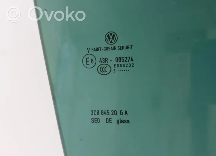 Volkswagen PASSAT CC aizmugurējo durvju stikls 3C8845206A