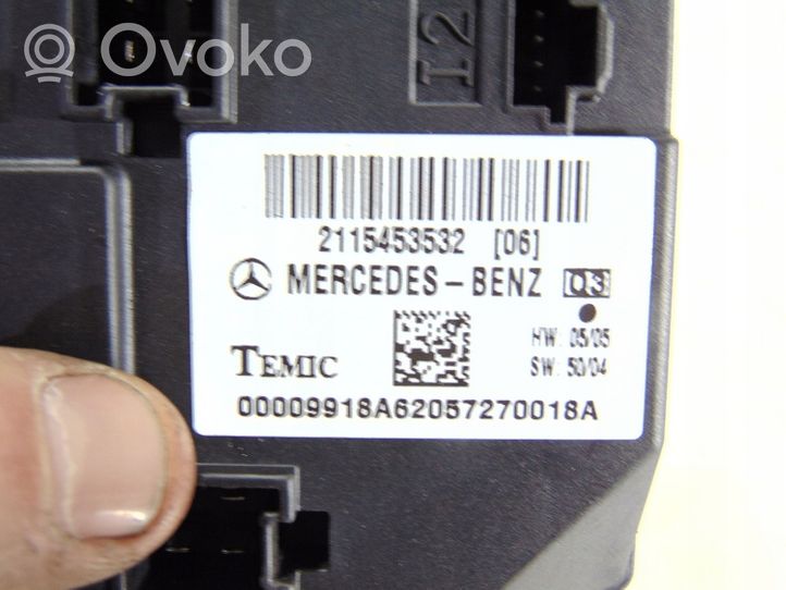 Mercedes-Benz CLS C219 Istuimen säädön moduuli 2115453532