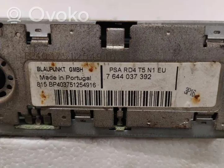 Peugeot 307 Radio/CD/DVD/GPS-pääyksikkö 7644037392