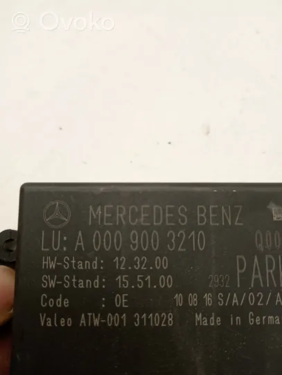 Mercedes-Benz GLE AMG (W166 - C292) Pysäköintitutkan (PCD) ohjainlaite/moduuli A0009003210