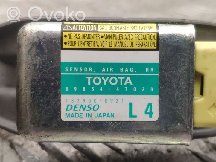 Toyota Prius (NHW20) Capteur de collision / impact de déploiement d'airbag 8983447020