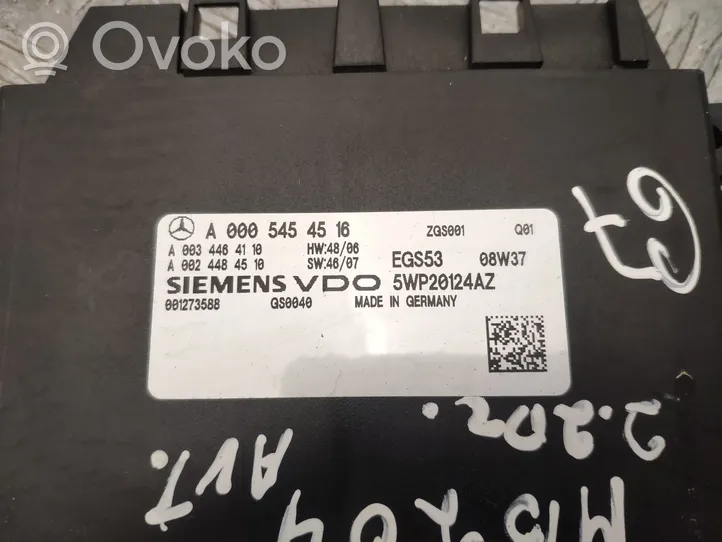 Mercedes-Benz C W204 Module de contrôle de boîte de vitesses ECU A0005454516