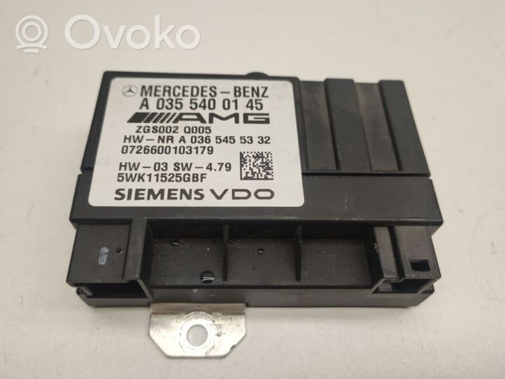 Mercedes-Benz ML W164 Unité de commande / module de pompe à carburant A0355400145