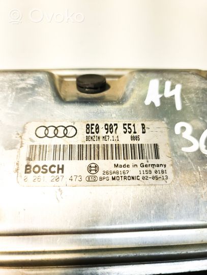 Audi A4 S4 B6 8E 8H Unidad de control/módulo del motor 8E0907551B