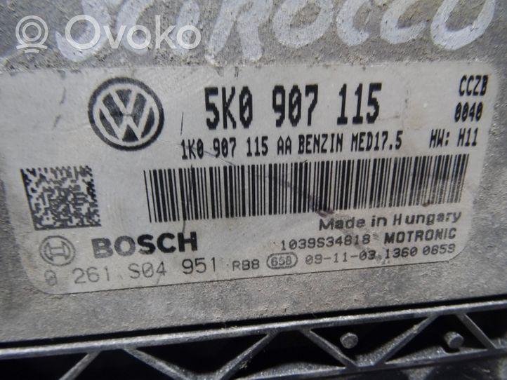 Volkswagen Scirocco Unidad de control/módulo ECU del motor 5K0907115