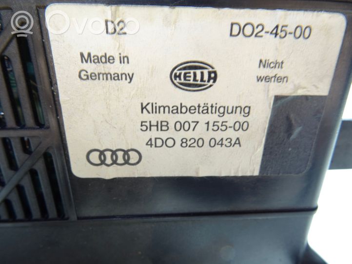 Audi A8 S8 D2 4D Unité de contrôle climatique 4D0820043A