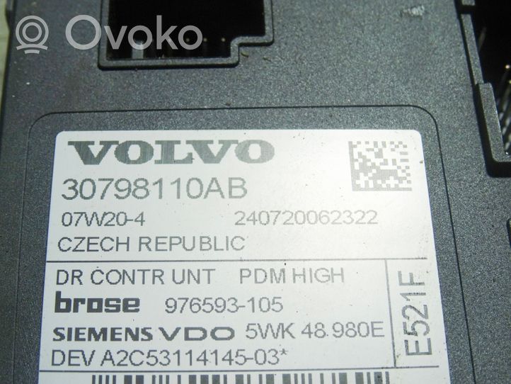 Volvo C30 Moteur de lève-vitre de porte avant 30798110AB