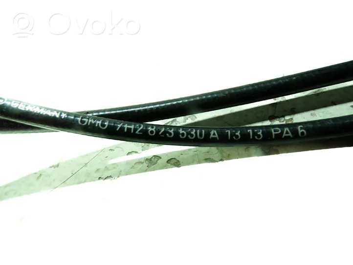 Volkswagen Transporter - Caravelle T5 Engine bonnet/hood lock release cable 7H2823530A