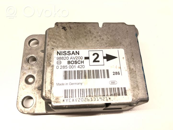 Nissan Primera Module de contrôle airbag 0285001420