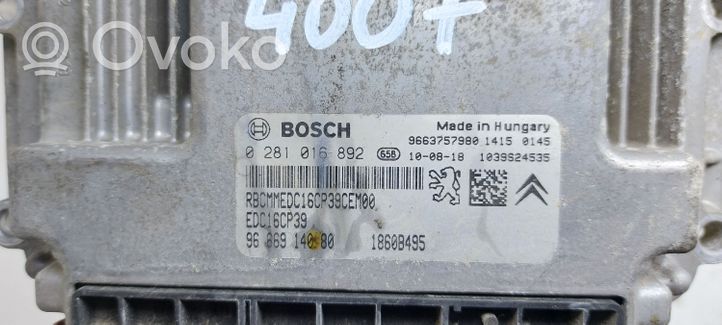 Peugeot 4007 Sterownik / Moduł ECU 9663757980