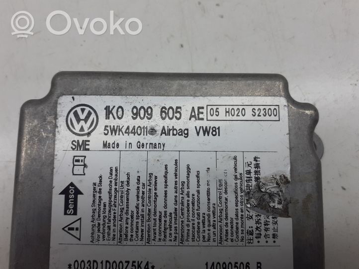 Volkswagen Scirocco Airbag control unit/module 1K0909605AE