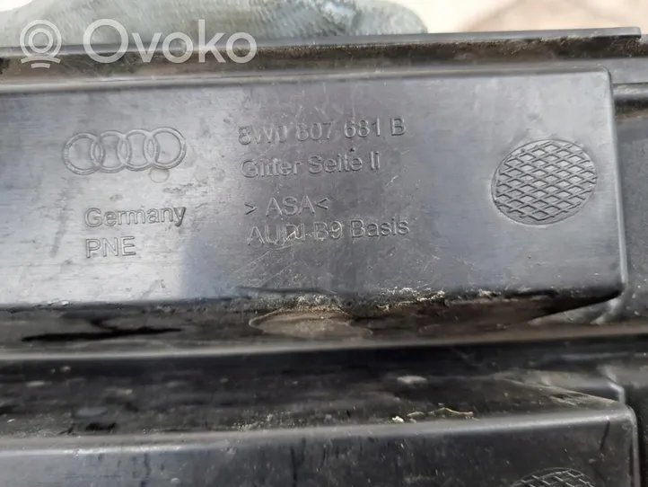 Audi A4 S4 B9 Kratka dolna zderzaka przedniego 8W0807681B