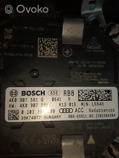 Audi A6 S6 C8 4K Distronic-anturi, tutka 4K0907561G