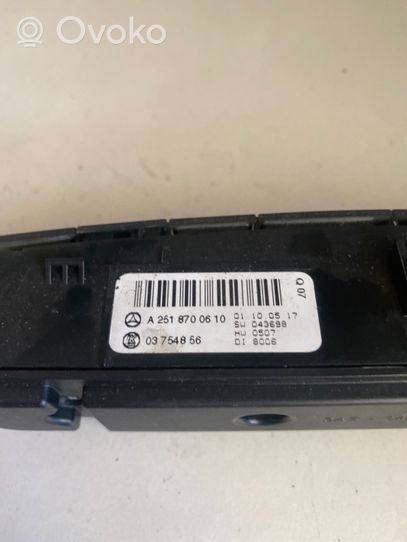 Mercedes-Benz R W251 Interruptor de control multifunción A2518700610