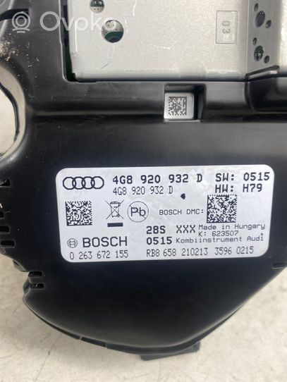 Audi A6 S6 C7 4G Nopeusmittari (mittaristo) 4G8920932D