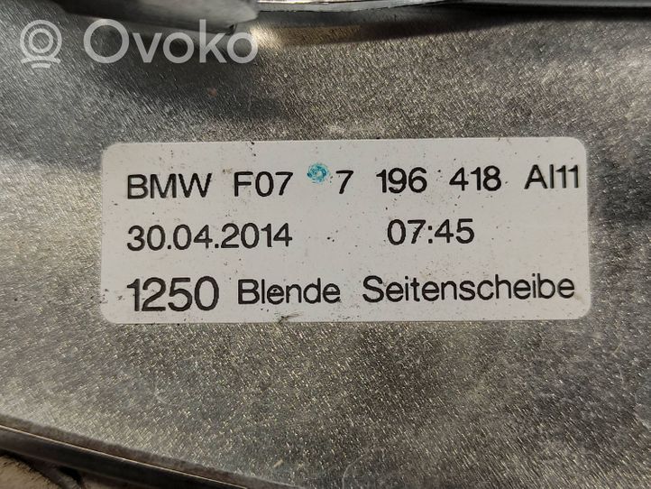 BMW 5 GT F07 Galinio šoninio stiklo apdaila 7196418