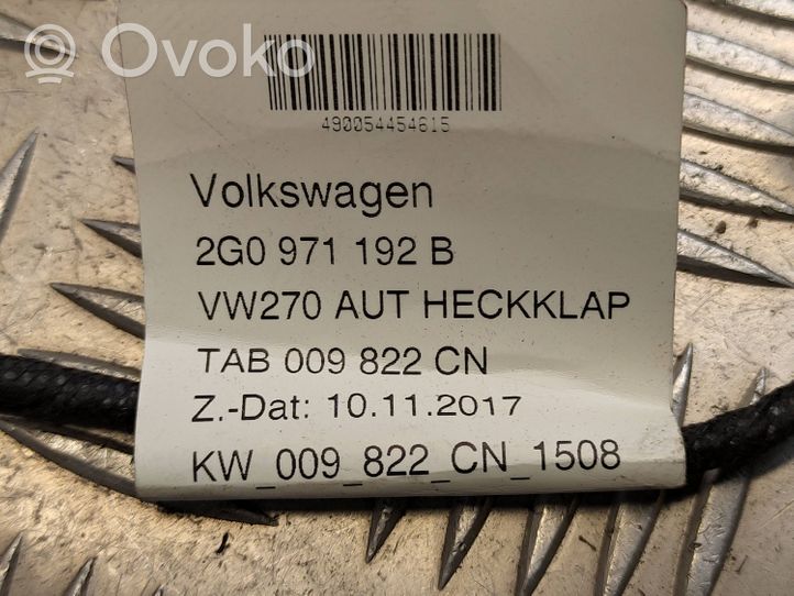 Volkswagen Polo VI AW Wiązka przewodów klapy tylnej / bagażnika 2G0971192B