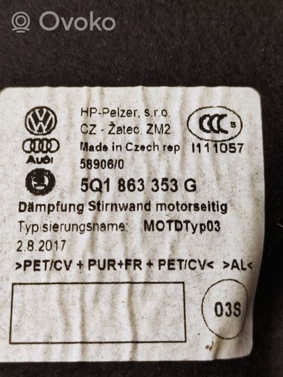 Audi A3 S3 8V Variklio termo izoliacija (apsauga nuo karščio) 5Q1863353G