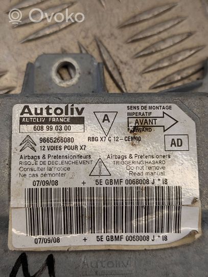 Citroen C5 Sterownik / Moduł Airbag 9665266080