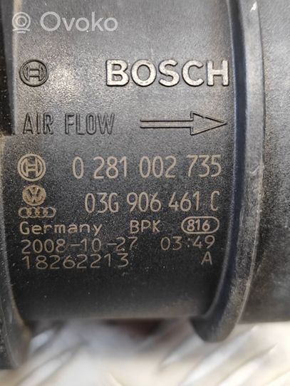 Volkswagen Golf VI Mass air flow meter 03G906461C