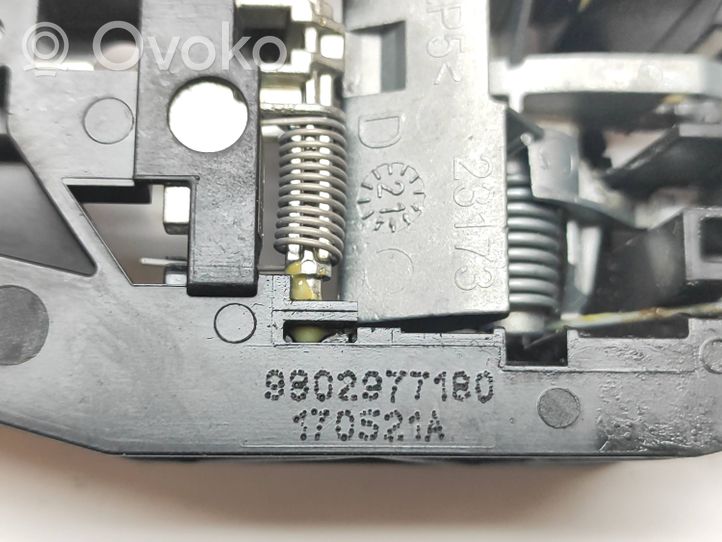 Peugeot 208 Support extérieur, poignée de porte arrière 9802977180