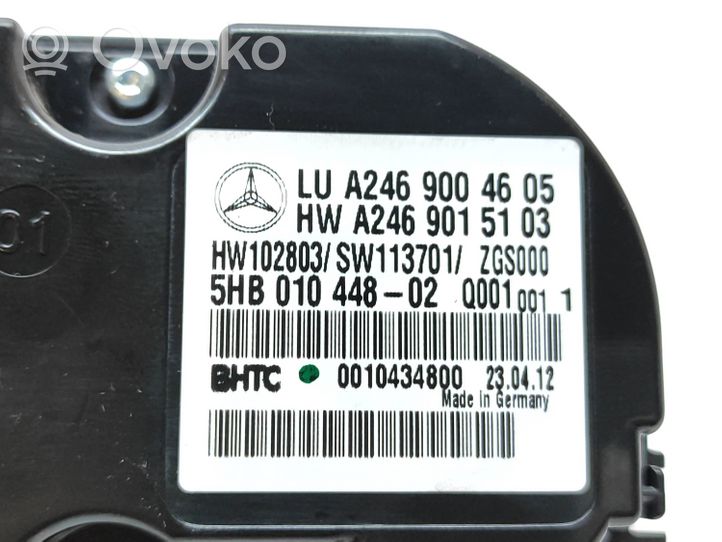 Mercedes-Benz B W246 W242 Ilmastoinnin ohjainlaite A2469004605