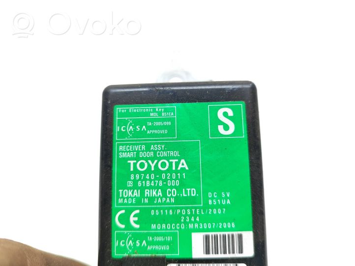 Toyota Auris 150 Moduł / Sterownik immobilizera 8974002011