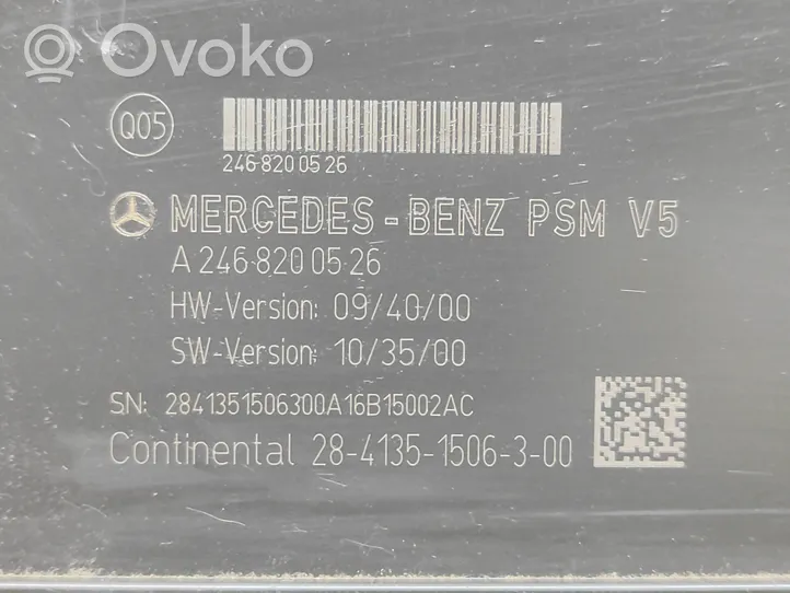 Mercedes-Benz CLA C117 X117 W117 Istuimen säädön moduuli A2468200526