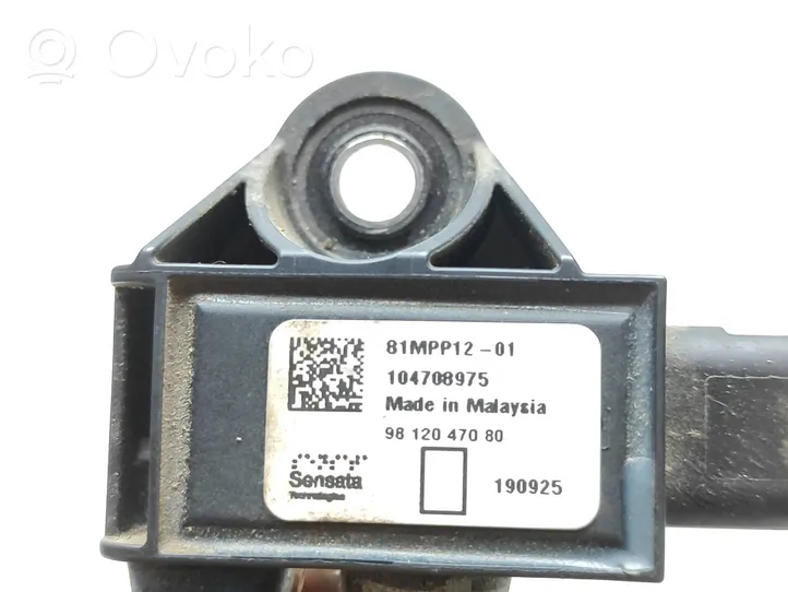 Peugeot 208 Exhaust gas pressure sensor 9812047080