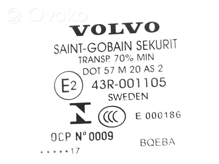 Volvo S90, V90 Vitre de fenêtre porte arrière 43R001105