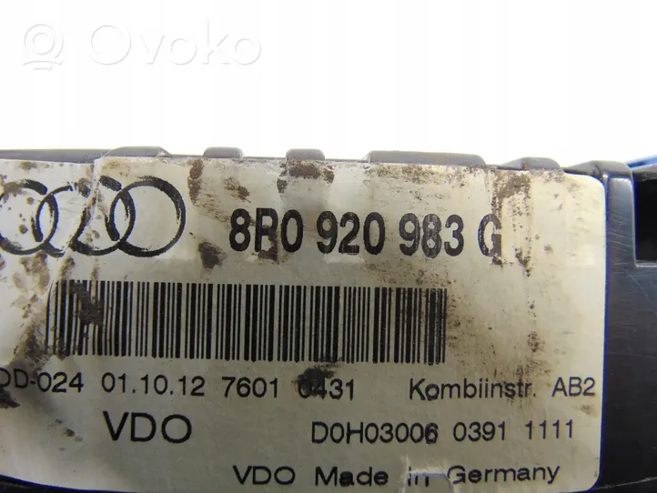 Audi A3 S3 8P Tachimetro (quadro strumenti) 8P0920983G