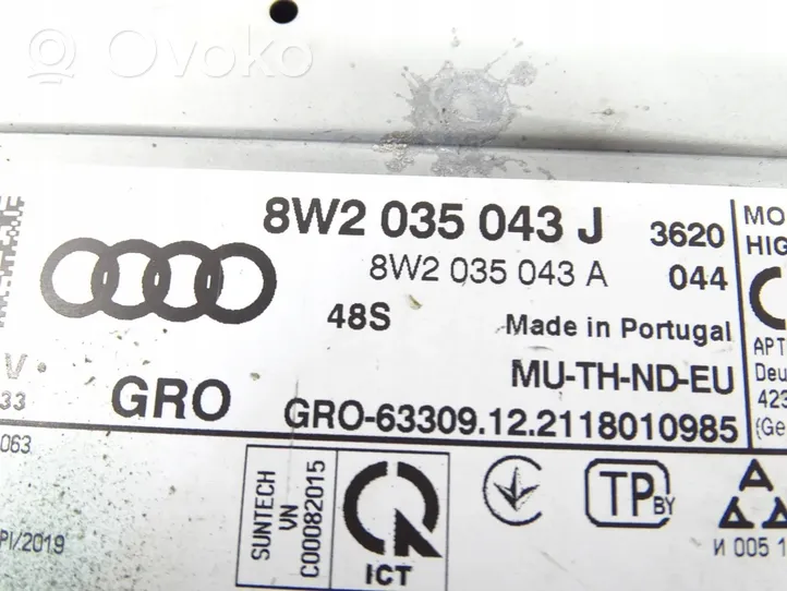 Audi A4 S4 B9 8W Radio/CD/DVD/GPS-pääyksikkö 