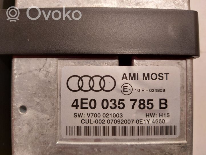 Audi Q7 4L Console centrale, commande de multimédia l'unité principale 4E0035785B