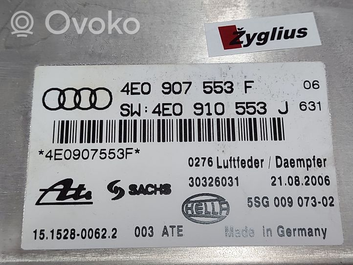 Audi A8 S8 D3 4E Sterownik / Moduł zawieszenia pneumatycznego 4E0907553F