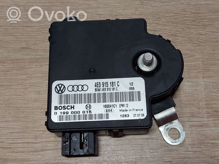 Audi A8 S8 D3 4E Module de contrôle de batterie 4E0915181C