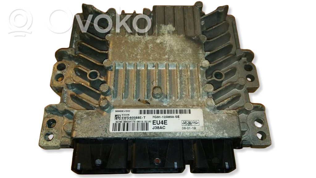 Engine control unit/module ECU   7G9112A650SE,5WS40588ET,SID206