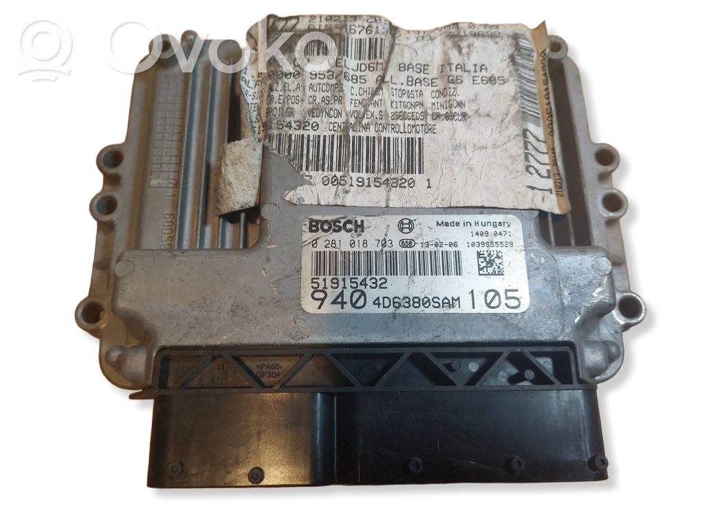 Alfa Romeo Giulietta Engine control unit/module ECU 