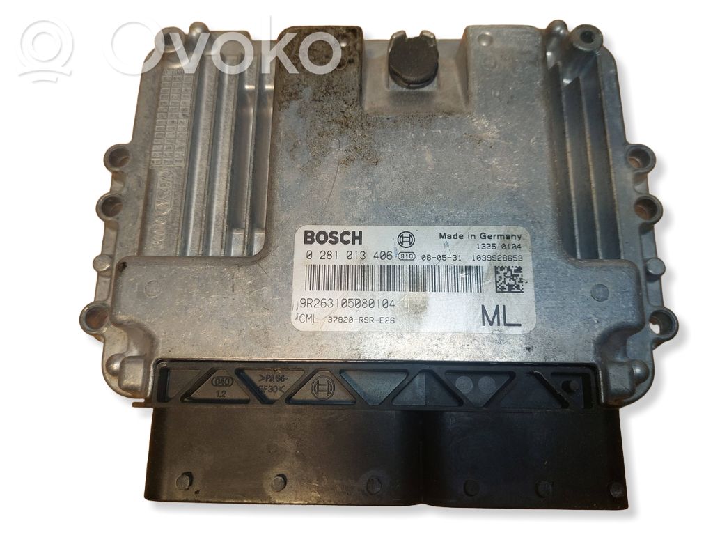 Engine control unit/module ECU   0281013406,37820RSRE26