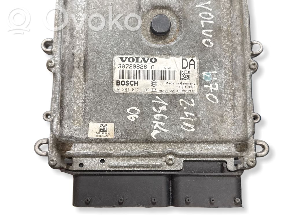 Engine control unit/module   30729826A,1039S12418,0281012103