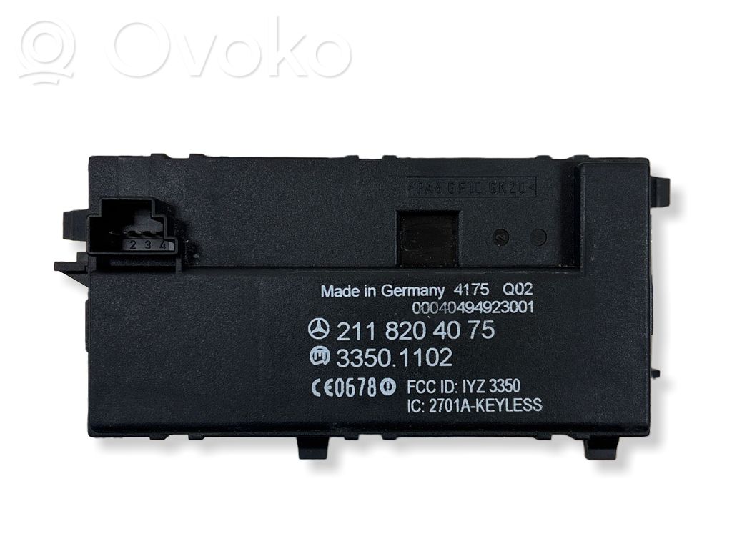 Mercedes-Benz E W211 Keyless (KESSY) go control unit/module 