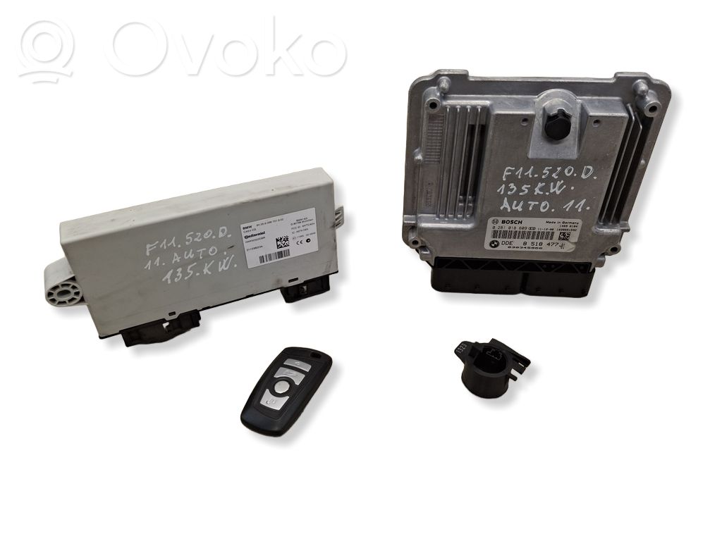 BMW 5 F10 F11 Komputer / Sterownik ECU i komplet kluczy 